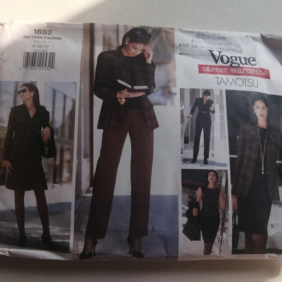 Vogue Career Wardrobe Pattern in Black and Brown - Picture 1 of 2
